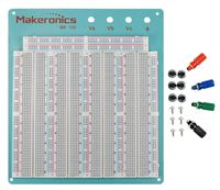 Makeronics 3220 Tie-Points Solderless Breadboard with Blue Aluminum Back Plate for Circuit/Arduino/Raspberry Pi Prototyping