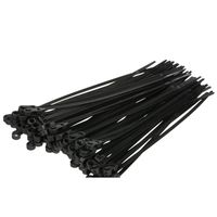 Seachoice 14171 Cable Ties, 8 Inches Long, Mounting Design, 50 Pounds Max Load, UV Black, Pack of 100