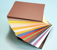 Pack of 100 MIXED COLORS 7.5"x9.5" UNCUT Mat Board / Matboard Blanks for Framing / Crafting