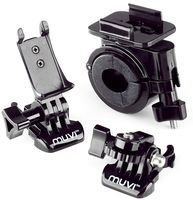 Veho VCC-A006-PHM Professional Handlebar and Helmet Mount for MUVI Atom and MUVI Atom NPNG (Black)