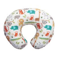Boppy Original Nursing Pillow & Positioner, Neutral Jungle Colors, Cotton Blend Fabric with Allover Fashion, Multi