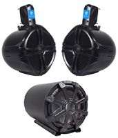 KICKER 45CWTB102 TB 10" 800w Marine Subwoofer+Enclosure+2 8" Wakeboard Speakers
