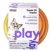 Petstages Tower of Tracks Cat Toy - 3 Levels of Interactive Play - Circle Track with Moving Balls Satisfies Kitty's Hunting, Chasing & Exercising Needs