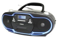 NAXA Electronics Portable MP3/CD Player, AM/FM Stereo Radio and USB Input (Black/Blue)
