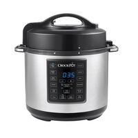 Crock Pot 6 Quart 8 in 1 Multi Use Express Crock Programmable Pressure Cooker, Slow Cooker, Sauté & Steamer | Stainless Steel (SCCPPC600 V1)