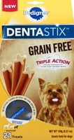 Pedigree DENTASTIX Grain Free Triple Action Snack Food For Toy/Small Dogs (1-BOX) (21-TREATS)