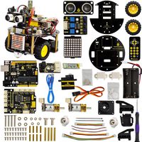 KEYESTUDIO Smart Turtle Robot Car V2.0 for Arduino Projects, Graphical Programming Robotics for Kids Age 12+, Stem Education Kits for Christmas