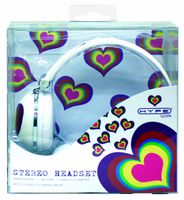 DGL Hype Heart Universal Stereo DJ Headphones HY-820-DJ-HRT (White)