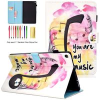 LittleMax Fire HD 10 Case, Colorful Synthetic Leather Kickstand Soft TPU Protective Auto Wake/Sleep Cover for Amazon Kindle Fire HD 10.1 Inch 7th Gen & 5th Gen -2 Music