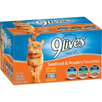 9 Lives Seafood & Poultry Favorites Wet Cat Food Variety (24 Pack), 5.5 Oz