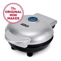 Dash Mini Maker: The Mini Waffle Maker Machine for Individual Waffles, Paninis, Hash browns, & other on the go Breakfast, Lunch, or Snacks - Silver