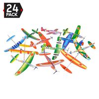 Big Mo's Toys 24 Pack 8 Inch Glider Planes - Birthday Party Favor Plane, Great Prize, Handout Glider, Flying Models, Two Dozen