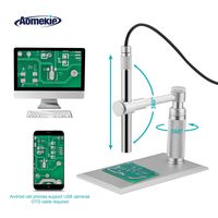 Aomekie USB Digital Microscope Magnifier Camera Video 200X Zoom 1600x1200 HD 2MP PCB Inspection Handheld Endoscope with 8 LED Lights and CMOS Sensor for Mac Windows PC Android Phone