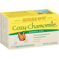 Bigelow Cozy Chamomile Herbal  Tea Bags, 20 Count Box (Pack of 6) Caffeine Free Herbal Tea, 120 Tea Bags Total