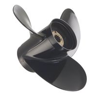 Quicksilver Black Diamond Propeller Black Finish, 9.9 dia x 10 pitch, Right Hand