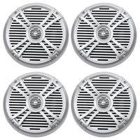 (4) Rockville RMSTS80S 8" 2000 Watt Waterproof Marine Boat Speakers 2-Way Silver