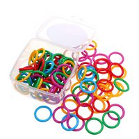 Nikki house Plastic Loose- Leaf Rings Multi-Color Binder Rings .Flexible Plastic Book Rings for Scrapbook Notebook Keychain Pack of 100（ Product Thickness ：0.177inch）