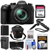 Panasonic Lumix DC-FZ1000 II 4K QFHD Wi-Fi Digital Camera 128GB Card + Battery + Charger + Case + Grip/Tripod + Kit