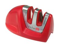 Kitchen IQ 50883 Edge Grip 2-Stage Knife Sharpener, Red