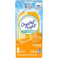 Crystal Light On-The-Go Sugar Free Citrus Powdered Drink Mix, 10 ct - 0.09 oz Packets