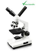 Vision Scientific VME0007T-RC Duel View Brightfield Microscope, 40x - 400x Magnification, 360° Rotation, 0.65 N.A. Condenser, LED Illumination, Coaxial Coarse & Fine Focus