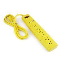 ALEKO EC2USB6YL 6 Outlet Surge Protector UL Power Strip With 2 USB Outlets 6 Foot Cord 300 Joules, Yellow