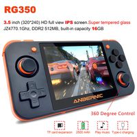 MJKJ Handheld Game Console , RG350 Retro Game Console OpenDingux Tony System , Free with 32G TF Card Built-in 2500 Classic Game Console 3 Inch IPS Screen Portable Video Game Console - Black