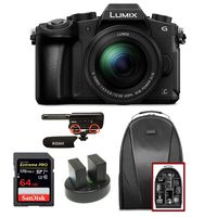 Panasonic LUMIX DMC-G85MK 4K Mirrorless Lens Camera Kit, 12-60mm Lens, 16 Megapixel (Black) Bundle