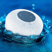 Brotherood Water Resistant waterproof Bluetooth Smart Speaker Handsfree Portable with Built-in Microphone for Showers, Pool, Beach, & Outdoor (White)