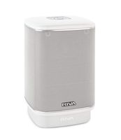 Riva Arena Multiroom Wireless Bluetooth Smart Speaker with Chromecast for Home Audio and Outdoor (White), Combo with Battery