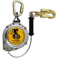 KwikSafety (Charlotte, NC) COBRA 30' Poly Web Self Retracting Lifeline (NO TANGLE) ANSI CLASS B SRL Locking Snap Hook Shock Absorber | Roofing Construction Personal Fall Arrest Protection Safety Yoyo
