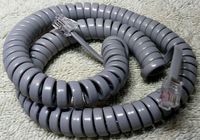 Light/Medium Gray 12' Ft Generic Handset Curly Coil Phone Cord Fits Nearly All Landline Phones Spring Spiral Telephone Receiver Wire Cable 4P4C RJ9 Universally Compatible by DIY-BizPhones