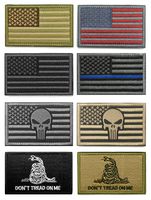 WZT Bundle 8 Pieces American Flag Tactical Military Morale Patch Set
