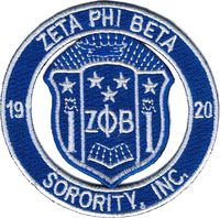 Zeta Phi Beta Sorority, Inc. Round Cut-Out Iron-On Patch [Royal Blue - 2.875"]