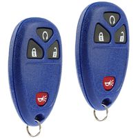 Key Fob Keyless Entry Remote fits Chevy Silverado Traverse Equinox Avalanche / GMC Sierra / Pontiac Torrent / Saturn Outlook Vue 2007 2008 2009 2010 2011 2012 2013 2014 2015 2016 (Blue), Set of 2