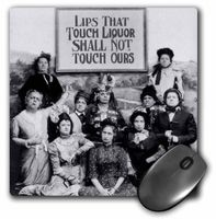 3dRose LLC 8 x 8 x 0.25 Inches Mouse Pad,"Lips That Touch Liquor" Prohibition Poster Art (mp_46926_1)