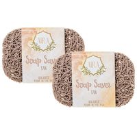 Aira Soap Saver - Soap Dish & Soap Holder Accessory - BPA Free Shower & Bath Soap Holder - Drains Water, Circulates Air, Extends Soap Life - Easy to Clean, Fits All Soap Dish Sets - Tan Double Pack