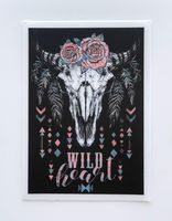 StyleMoca Wild Heart Taurus Cow Skull Sticker Premium Quality Matte Waterproof Vinyl Stickers for Water Bottles, Tumblers, Cars, Snowboards, Laptops, and More