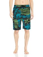 Kanu Surf Men's Barracuda Swim Trunks (Regular & Extended Sizes), Paradise Black, X-Large