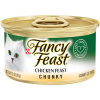 Purina Fancy Feast Grain Free Wet Cat Food, Chunky Chicken Feast - (24) 3 oz. Cans
