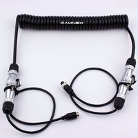 Camnex Heavy Duty Trailer Cable Coil Quick Connect Disconnect Kit with 1 AV Input for Backup Camera System