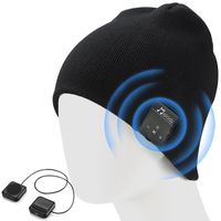 LNKK Bluetooth Beanie Hat, Stylish Knitted Music Beanie Hat Cap with HD Stereo Headphones Earphones Headset Speaker Mic Hands-Free Talking for Men Women Winter Outdoor Fitness