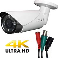 Urban Security Group 8MP Ultra 4K Bullet Camera : 3840x2160 Resolution Over BNC Coax Cable, 2.8-12mm Vari-Focal Lens, 200ft Night-Vision : Business Grade : HD-TVI + HD-CVI + AHD : True Plug and Play