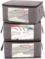 ABO Gear Storage Bins Storage Bags Closet Organizers Sweater Storage Clothes Storage Containers, 3pc Pack