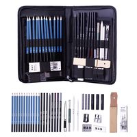 H & B Sketching Pencils Set, 40-Piece Drawing Pencils and Sketch Kit, Complete Artist Kit Includes Graphite Pencils, Pastel Stick and Eraser, Professional Sketch Pencils Set for Drawing