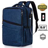 Business Laptop Backpack Womens Mens College School Travel Work Backpack Blue