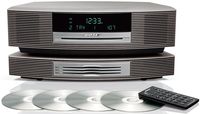 Bose Wave Music System III CD Radio and Bose Wave Multi-CD Changer, Titanium Silver, Compatible with Alexa and Bluetooth Adapter