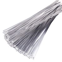 Amariver 100 Pieces 304 Stainless Steel Zip Ties Cable Ties Multi Functional Cable Straps Locking Metal Zips Ties for Cables and Wires