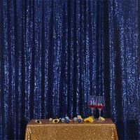 Eternal Beauty Navy Blue Sequin Wedding Backdrop Photography Background Party Curtain, 5Ft X 7Ft