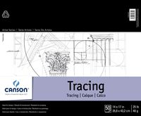 Canson Foundation Series Tracing Pad, 14" x 17", Fold-over Cover, 50 Sheets (100510962)